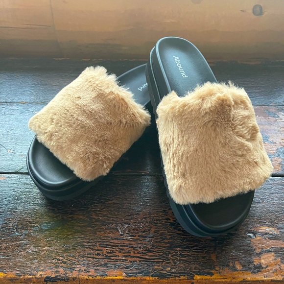 Abound Shoes - Abound Faux Fur Slides